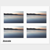 Sticker Rectangulaire Coucher de soleil sur le lac Arrowhead (Feuille)
