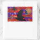 Sticker Rectangulaire Coucher de soleil sur le lac Wendouree Art aborigè (Sac)