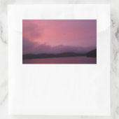 Sticker Rectangulaire Coucher de soleil violet sur le lac Arrowhead (Sac)