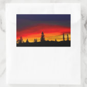 Sticker Rectangulaire Coucher du soleil de Yellowstone (Sac)