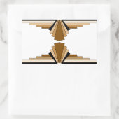 Sticker Rectangulaire Couches Art Déco en Tan (Sac)