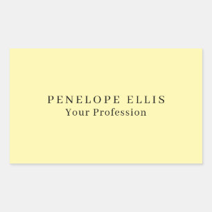 Sticker Rectangulaire Couleur crème Unique Original Classic Professional