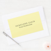 Sticker Rectangulaire Couleur crème Unique Original Classic Professional (Enveloppe)