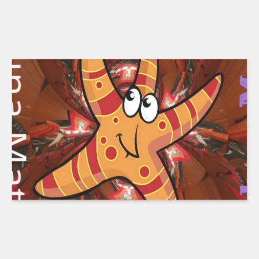 Sticker Rectangulaire Couleur en cours (Devant)