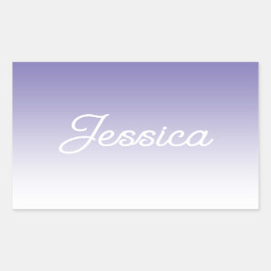 Sticker Rectangulaire Couleur lilas clair ombrée (modifiable) et votre t