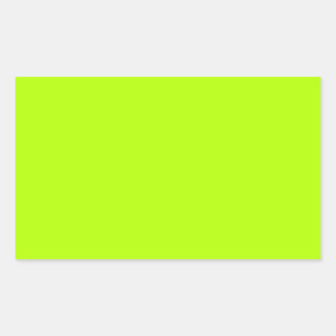 Sticker Rectangulaire Couleur verte de chaux électrique prête à Customis
