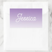 Sticker Rectangulaire Couleur violette ombrée (modifiable) et votre text (Sac)