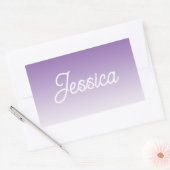Sticker Rectangulaire Couleur violette ombrée (modifiable) et votre text (Enveloppe)