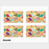 Sticker Rectangulaire Couleurs Abstraites éclatement du soleil (Feuille)