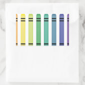 Sticker Rectangulaire Couleurs Crayon (Sac)
