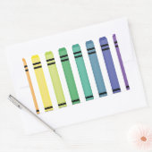 Sticker Rectangulaire Couleurs Crayon (Enveloppe)