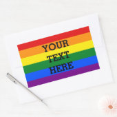 Sticker Rectangulaire COULEURS DE DRAPEAU PLANIFIÉ + votre texte (Enveloppe)