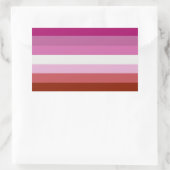 Sticker Rectangulaire Couleurs de fierté lesbienne en bâton - (Sac)