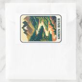 Sticker Rectangulaire Couleurs de Green River Utah (Sac)