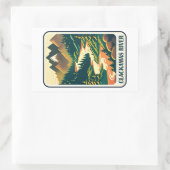 Sticker Rectangulaire Couleurs de la rivière Clackamas (Sac)