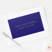 Sticker Rectangulaire Couleurs d'or bleu Professional Classic Plain (Enveloppe)