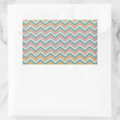 Sticker Rectangulaire Couleurs douces et chaudes ZigZag (Sac)