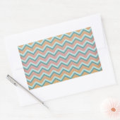 Sticker Rectangulaire Couleurs douces et chaudes ZigZag (Enveloppe)