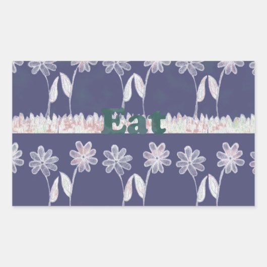 Sticker Rectangulaire Couleurs du Baby shower bleu amour (Devant)