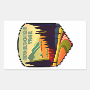 Sticker Rectangulaire Couleurs du sentier des Appalaches