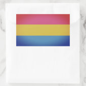 Sticker Rectangulaire Couleurs Pansexual Pride (Sac)