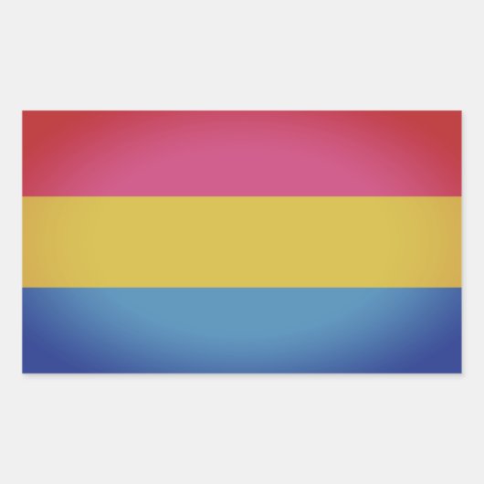 Sticker Rectangulaire Couleurs Pansexual Pride (Devant)