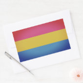 Sticker Rectangulaire Couleurs Pansexual Pride (Enveloppe)
