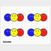 Sticker Rectangulaire Couleurs Primaires (Feuille)