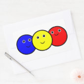 Sticker Rectangulaire Couleurs Primaires (Enveloppe)