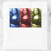 Sticker Rectangulaire Couleurs primaires Mona Lisa Poster de animal (Sac)