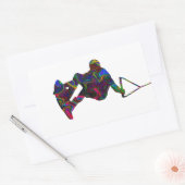 Sticker Rectangulaire Couleurs sauvages Wakeboard (Enveloppe)