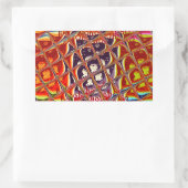 Sticker Rectangulaire Couleurs spéciales Noël Père Noël neige HoHoho Pop (Sac)