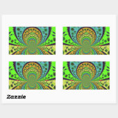 Sticker Rectangulaire Couleurs traditionnelles africaines Kaleidoscope A (Feuille)