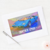 STICKER RECTANGULAIRE COUNTACH (Enveloppe)