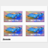 STICKER RECTANGULAIRE COUNTACH (Feuille)