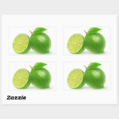 Sticker Rectangulaire Couper les limes (Feuille)
