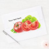 Sticker Rectangulaire Couper les tomates fraîches (Enveloppe)