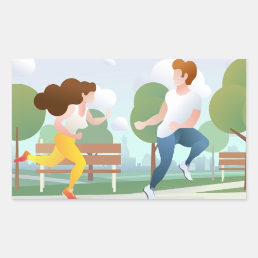 Sticker Rectangulaire Couple Out (Devant)