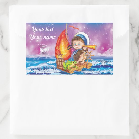 Sticker Rectangulaire Courageux marin (Sac)