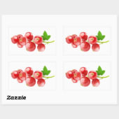Sticker Rectangulaire Courants rouges (Feuille)
