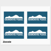Sticker Rectangulaire Courchevel France (Feuille)
