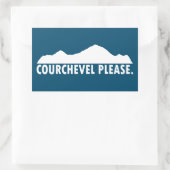 Sticker Rectangulaire Courchevel France (Sac)