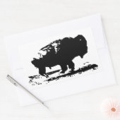 Sticker Rectangulaire Courir Buffalo Bison Pop Art (Enveloppe)