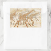 Sticker Rectangulaire Courir des girafes (Sac)