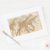 Sticker Rectangulaire Courir des girafes (Enveloppe)