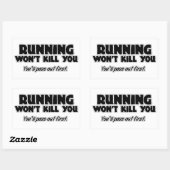 Sticker Rectangulaire Courir ne te tuera pas (Feuille)