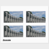Sticker Rectangulaire Couronnes de la Memorial de la Seconde Guerre mond (Feuille)