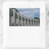 Sticker Rectangulaire Couronnes de la Memorial de la Seconde Guerre mond (Sac)