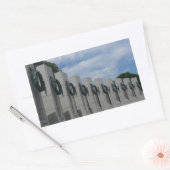 Sticker Rectangulaire Couronnes de la Memorial de la Seconde Guerre mond (Enveloppe)