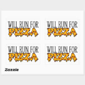 Sticker Rectangulaire Courra pour de la pizza (Feuille)
